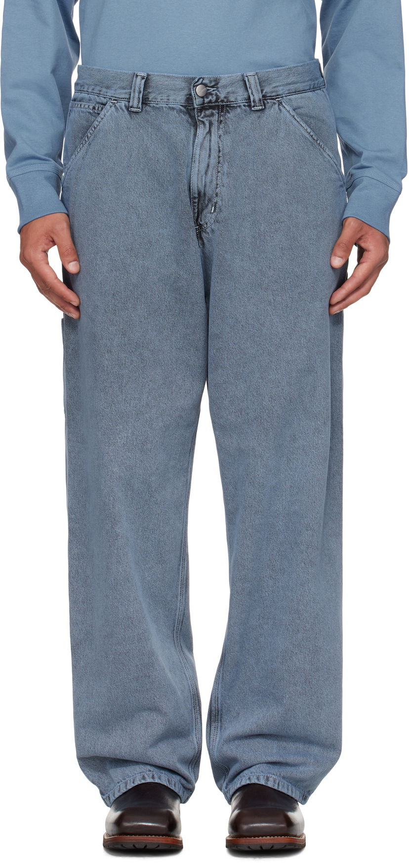 Jeans Carhartt WIP Single Knee Jeans Sininen | I035819