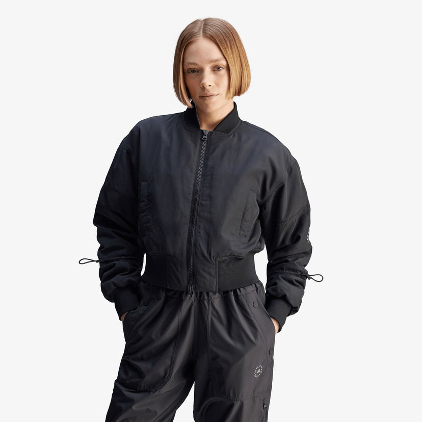 Bomber-takki adidas Originals Stella McCartney Bomber Jacket Musta | JF6030