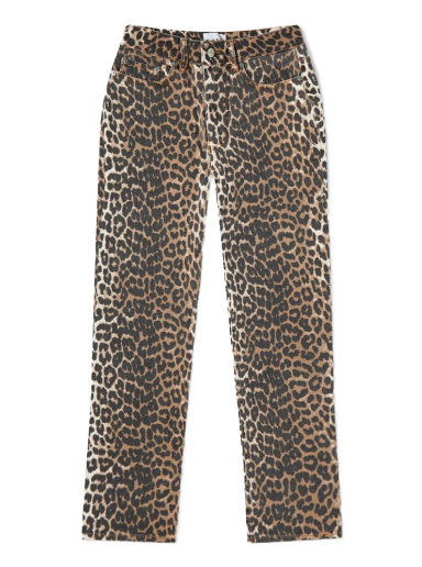 Jeans GANNI Leopard Print Flare Jeans Monivärinen | J1059-943