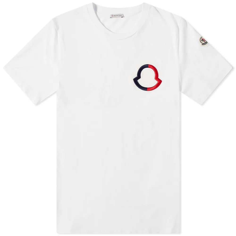 T-paita Moncler Logo Outline Tee Valkoinen | 8C000-03-899VV-032, 0