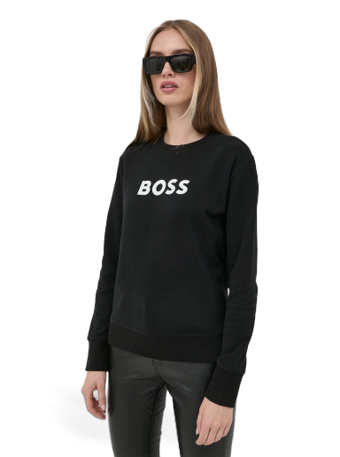 Huppari BOSS Cotton Crewneck Musta | 50468357