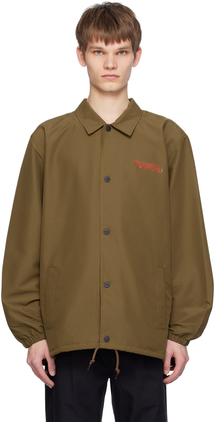 Tuulitakki Carhartt WIP Embroidered Logo Coach Jacket Ruskea | I032974
