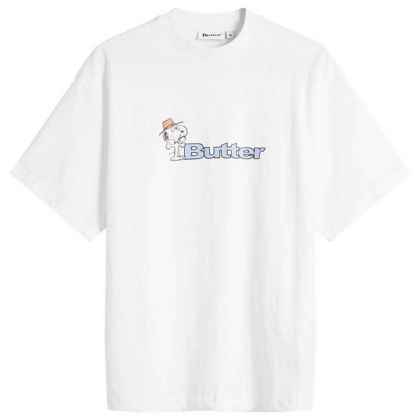 T-paita Butter Goods Peanuts Spike Logo Relaxed Fit T-Shirt Valkoinen | BGBP240302-WHT