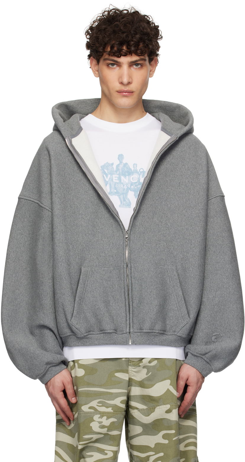 Huppari Alexander Wang Dense Fleece Star Zip-Up Hoodie Harmaa | 6CC2242051