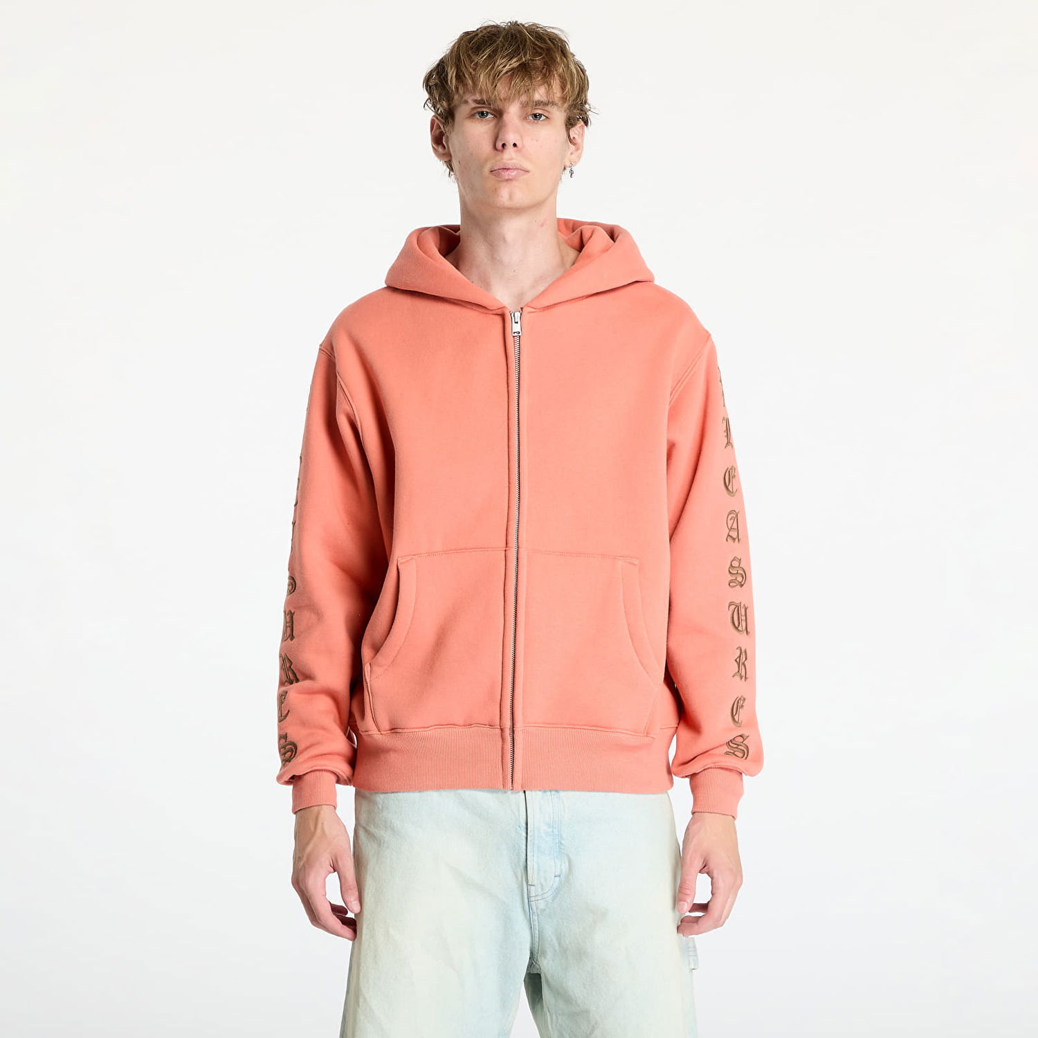 Huppari Pleasures Oe Zip Up Hoodie Rust Oranssi | P24F046 RUST, 0