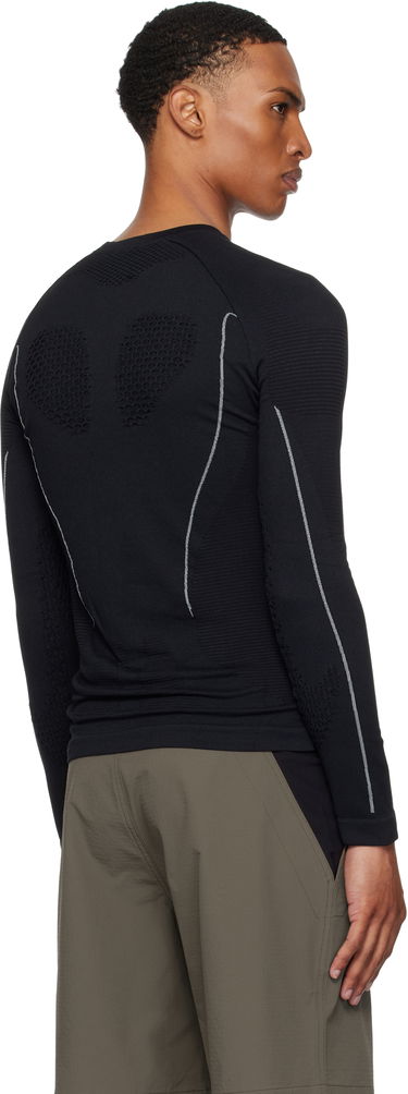 T-paita ROA Seamless Long Sleeve T-Shirt Musta | RBMW0406YA49, 2