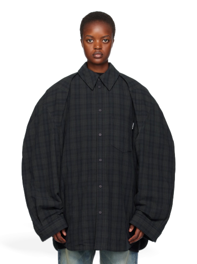 Paita Balenciaga Detachable Sleeves Shirt Musta | 751728 TOM17