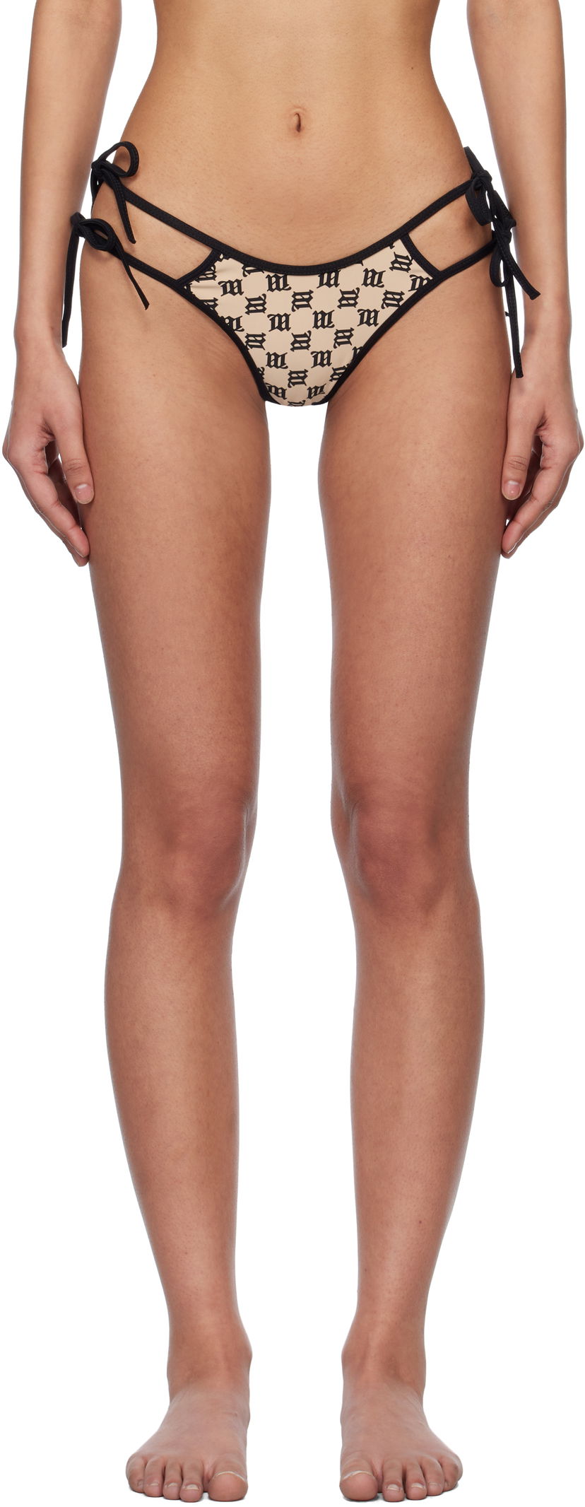 Pikkuhousut MISBHV MISBHV Swim Coquette Bikini Bottom Beige | 250W608
