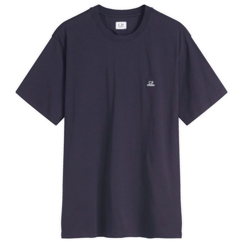 T-paita C.P. Company C.P. Company 30/1 Logo Patch T-Shirt, Size Large Tummansininen | 18CMTS031A-005100W-888