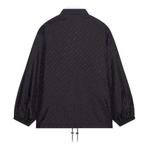 Tuulitakki Balenciaga Allover Logo Rain Jacket Musta | 681452TKO401000