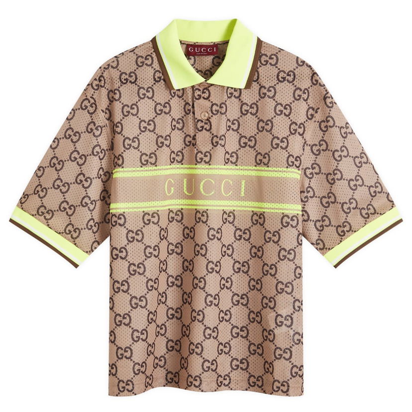 Poolopaita Gucci GG Monogram Logo Polo Beige | 787890-XJGJ3-2270