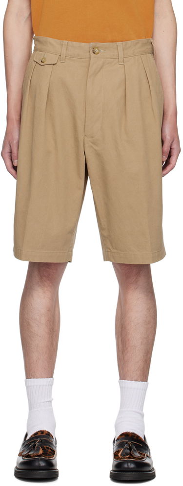Shortsit BEAMS Beams Plus 2 Pleats Shorts Beige | 3825-0067-874, 0