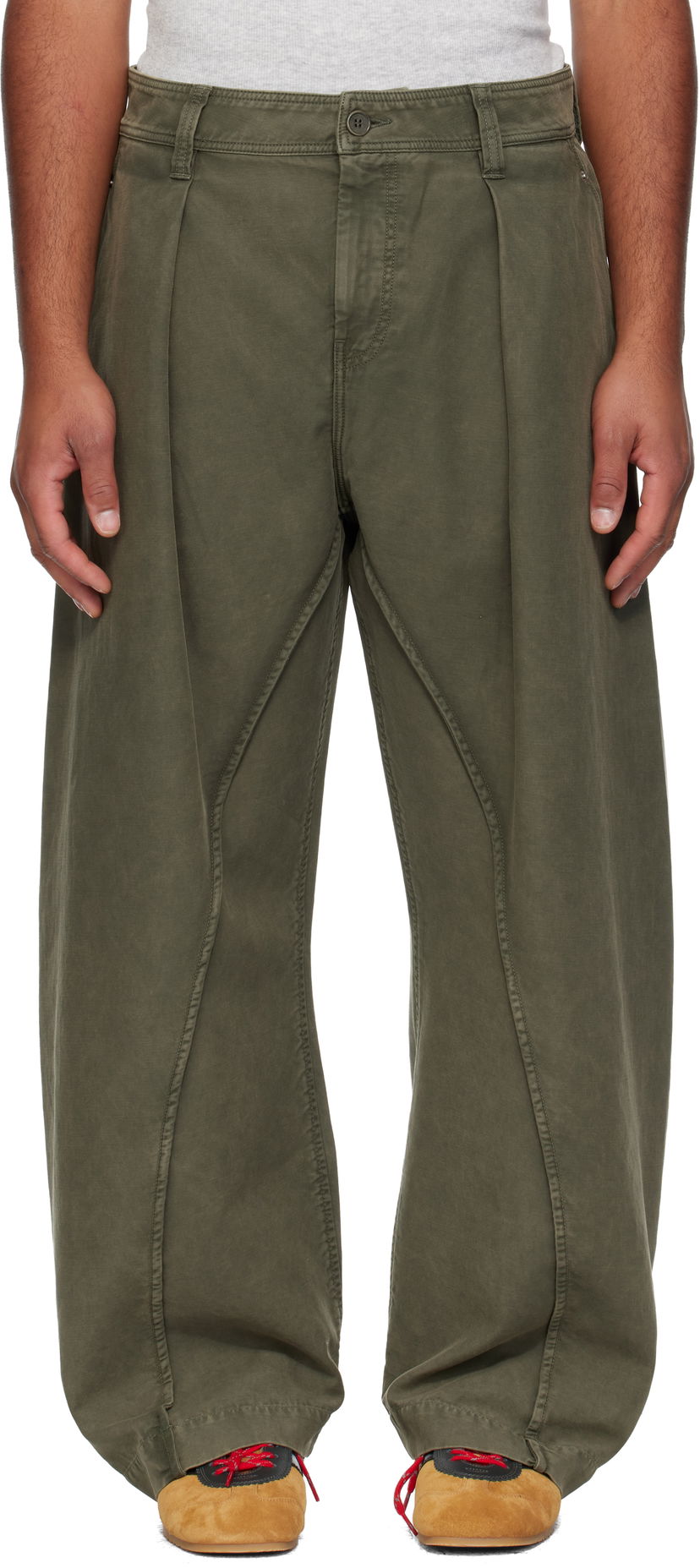 Housut JW Anderson Twisted Seam Trousers Vihreä | TR0423-PG1600