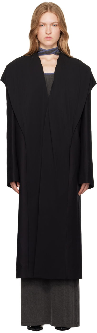 Takit Y/PROJECT Draped Hood Coat Musta | 201CO003, 0