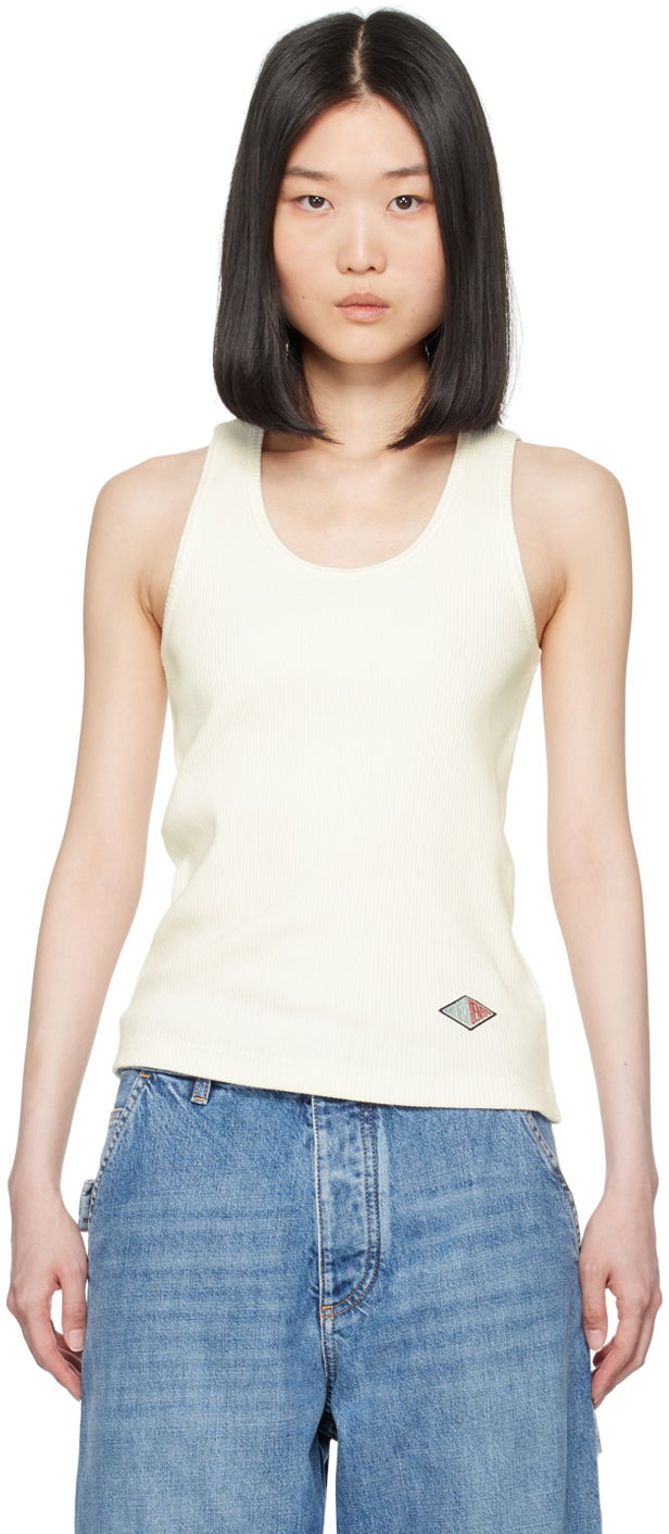 Tankkitoppi Bottega Veneta Rib Tank Top Valkoinen | 799592 V3Z60