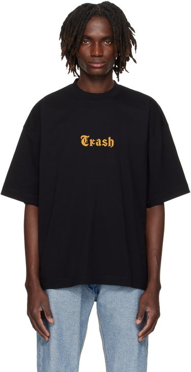 T-paita VETEMENTS VETEMENTS 'Trash' Embroidered T-Shirt Musta | UH76TR540B, 0