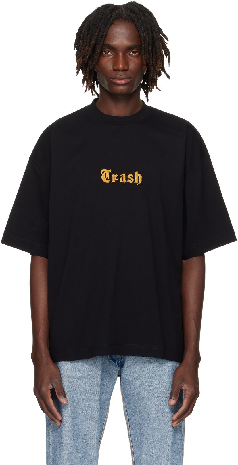 T-paita VETEMENTS VETEMENTS 'Trash' Embroidered T-Shirt Musta | UH76TR540B