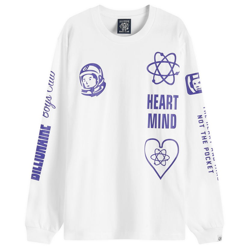 T-paita BILLIONAIRE BOYS CLUB Multi Print Long Sleeve T-Shirt Valkoinen | B24456-WHT
