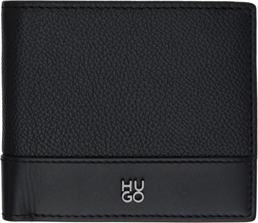 Lompakko BOSS Bifold Leather Wallet Musta | 50548314