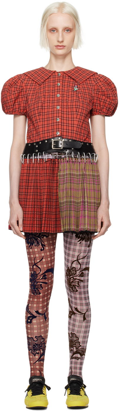 Hame Chopova Lowena Judith Carabiner Plaid Minidress Punainen | 1247