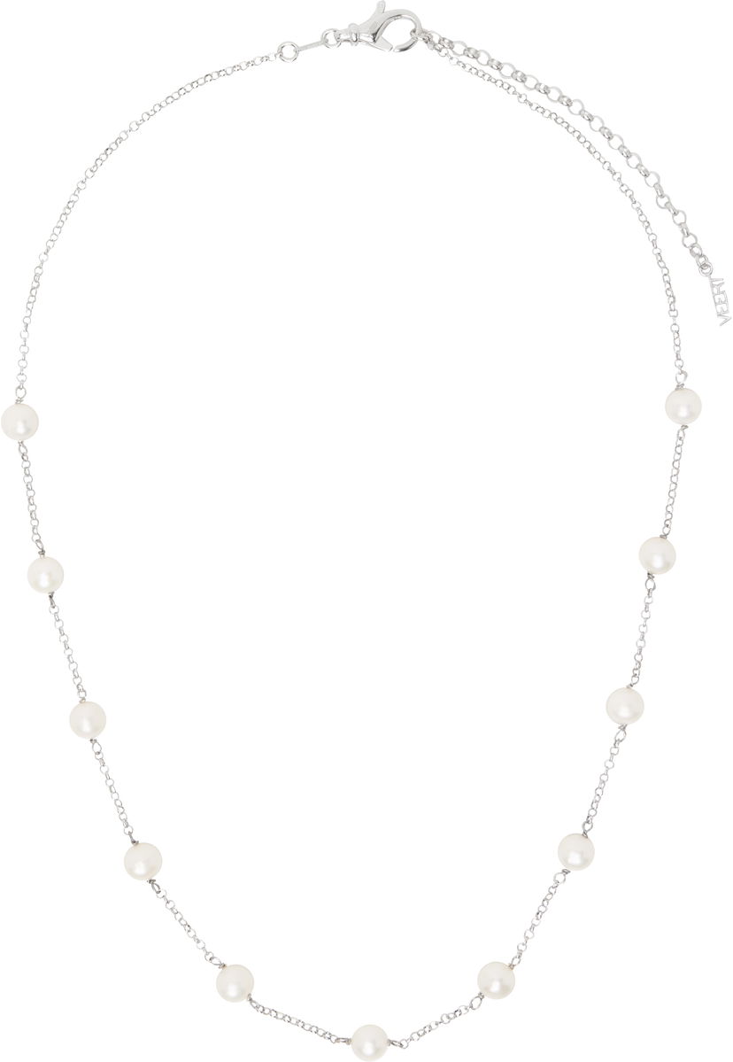 Kaulakoru VEERT Pearl Chain Necklace Metallinen | CA05RH-WG