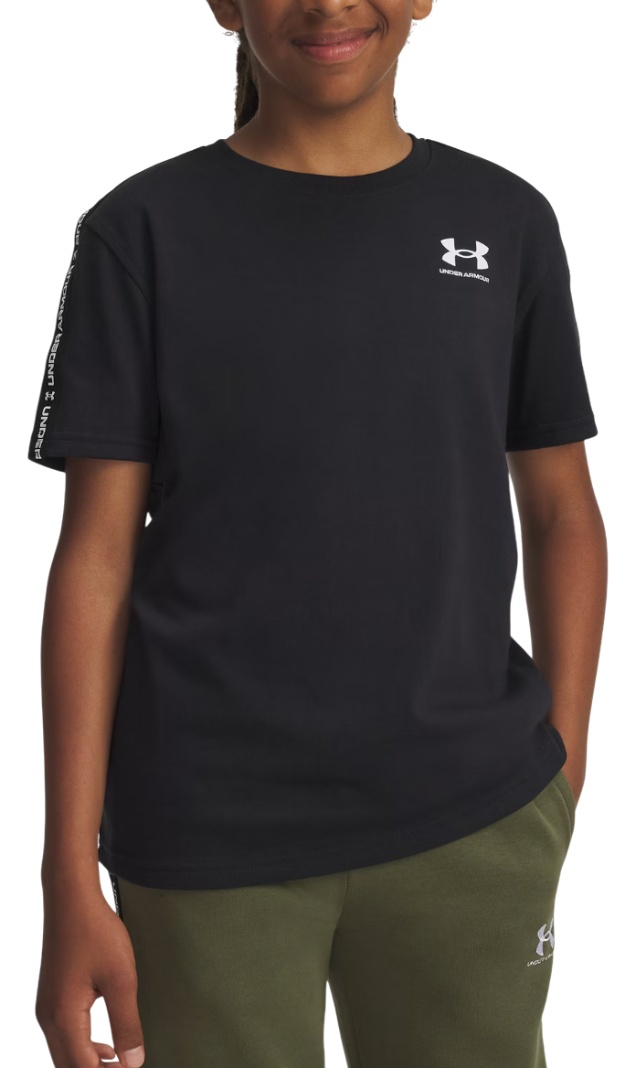 T-paita Under Armour T-Shirt Sportstyle Taped Short Sleeve Musta | 6001583-001