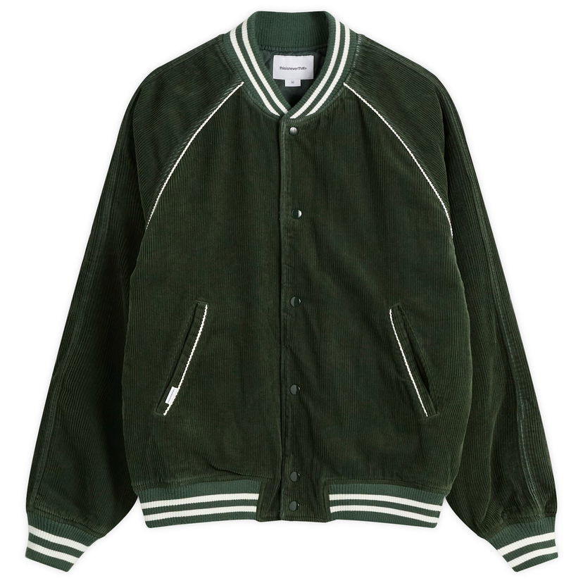 Takki thisisneverthat Corduroy Varsity Jacket Vihreä | TN253WOWHS06-GRN