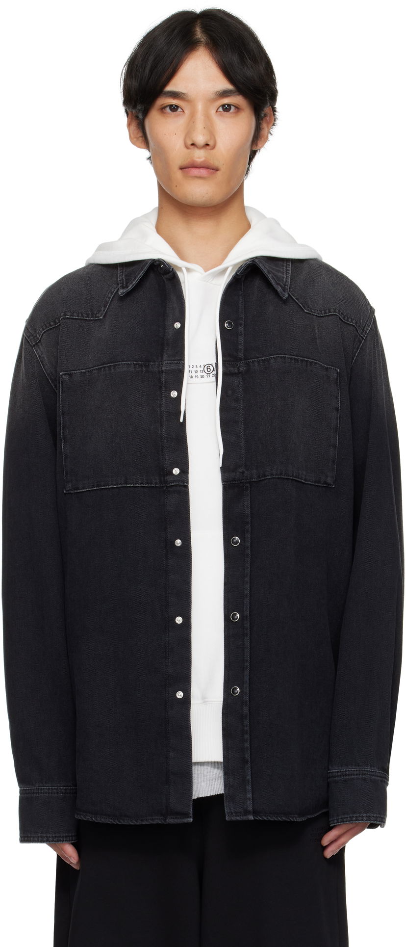Paita Maison Margiela MM6 Maison Margiela Long Sleeve Denim Shirt Musta | SH0DT0031 M30011