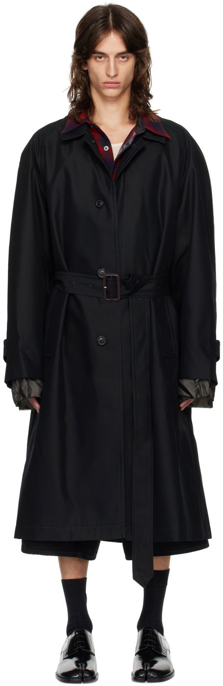 Trenssitakki Maison Margiela Belted Trench Coat Musta | S50AH0132 S54694
