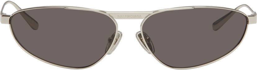 Aurinkolasit Balenciaga Balenciaga Tag 3.0 Oval Metal Sunglasses Metallinen | BB0417S-002