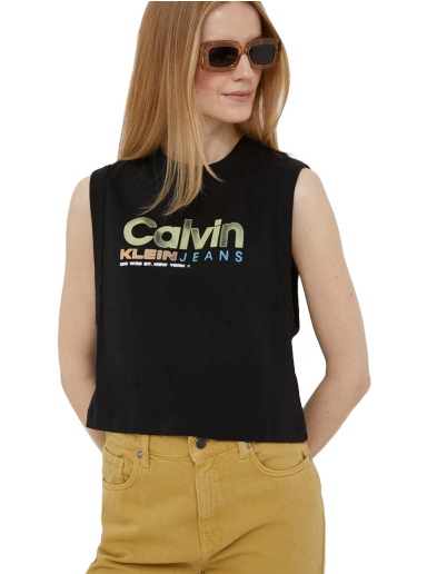 Tankkitoppi CALVIN KLEIN Jeans Logo Tank Top Musta | J20J221359