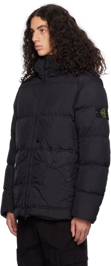 Puffer takki Stone Island Stone Island Crinkle Reps R-NY Down Jacket Musta | 811540723, 3