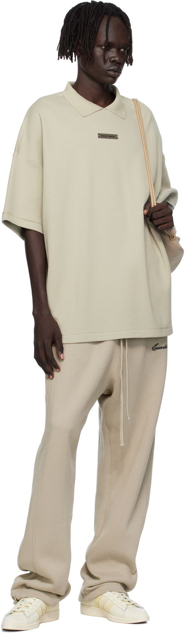 Poolopaita Fear of God ESSENTIALS 90s Fit Piqué Short Sleeve Polo Beige | 125SP254406F, 3