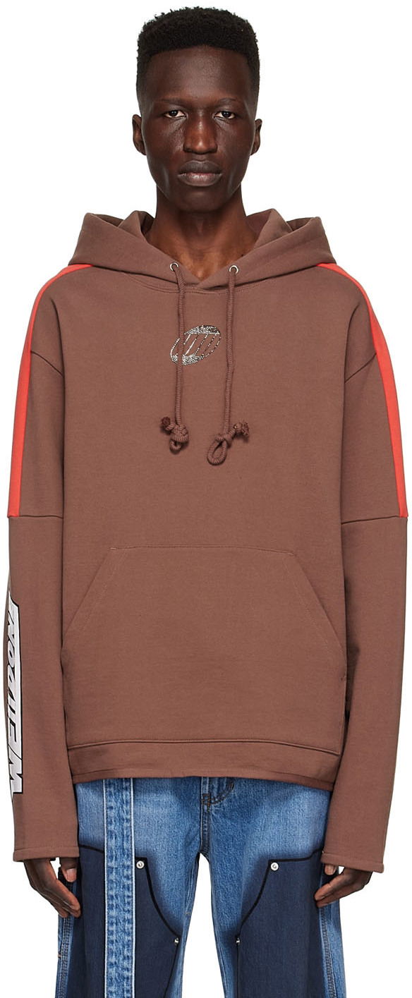Huppari We11done We11done Cotton Hoodie Ruskea | WD-TH1-22-556-U-BR
