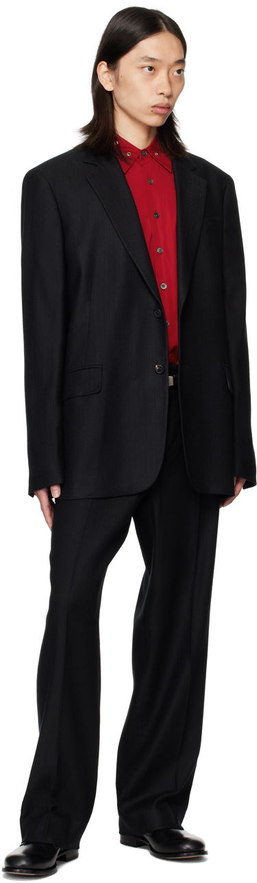 Housut OUR LEGACY OUR LEGACY Borrowed Pinstripe Trousers Musta | M4254BC, 4