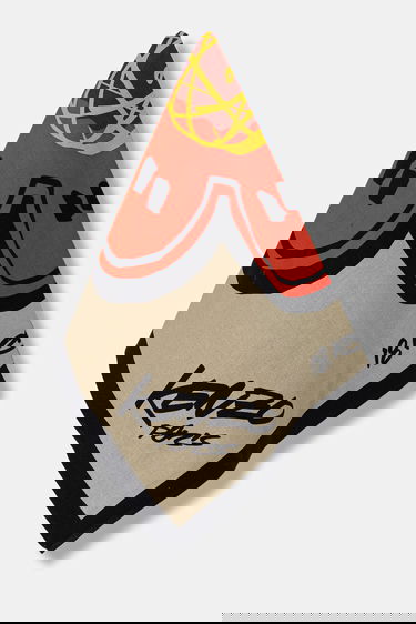 Huivi KENZO Kenzo x Futura Printed Bandana Beige | FF68EU230PEH, 0