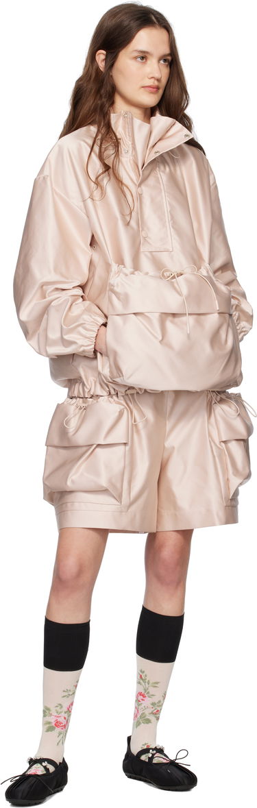 Tuulitakki Simone Rocha Simone Rocha Drawstring Cargo Flap Pocket Jacket Vaaleanpunainen | 6117 1221, 3