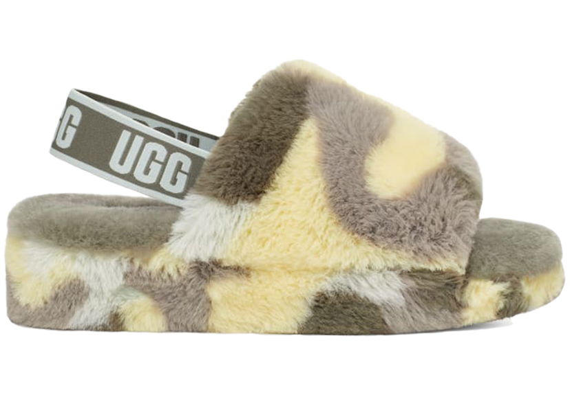 Tennarit ja kengät UGG Fluff Yeah Slide Camopop Moss Green W Vihreä | 1144750-MSG