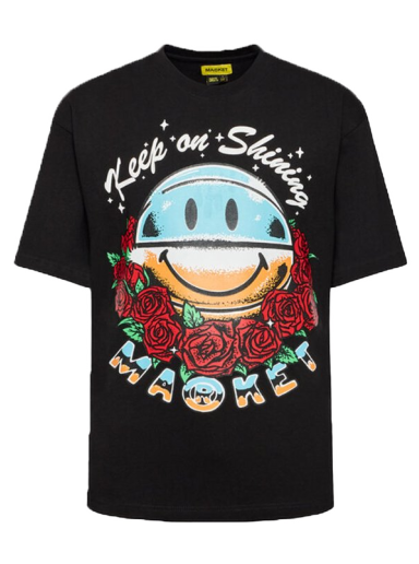 T-paita MARKET Smiley Keep On Shining Tee Musta | 399001061