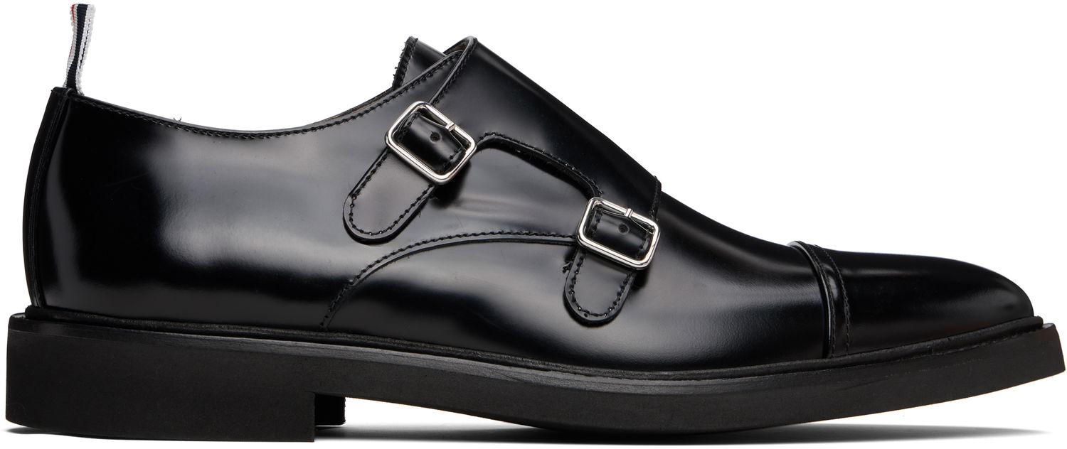 Vaatteet Thom Browne Thom Browne Soft Spazzolato Double Monk Strap Shoes Musta | MFG018C-L0043, 0