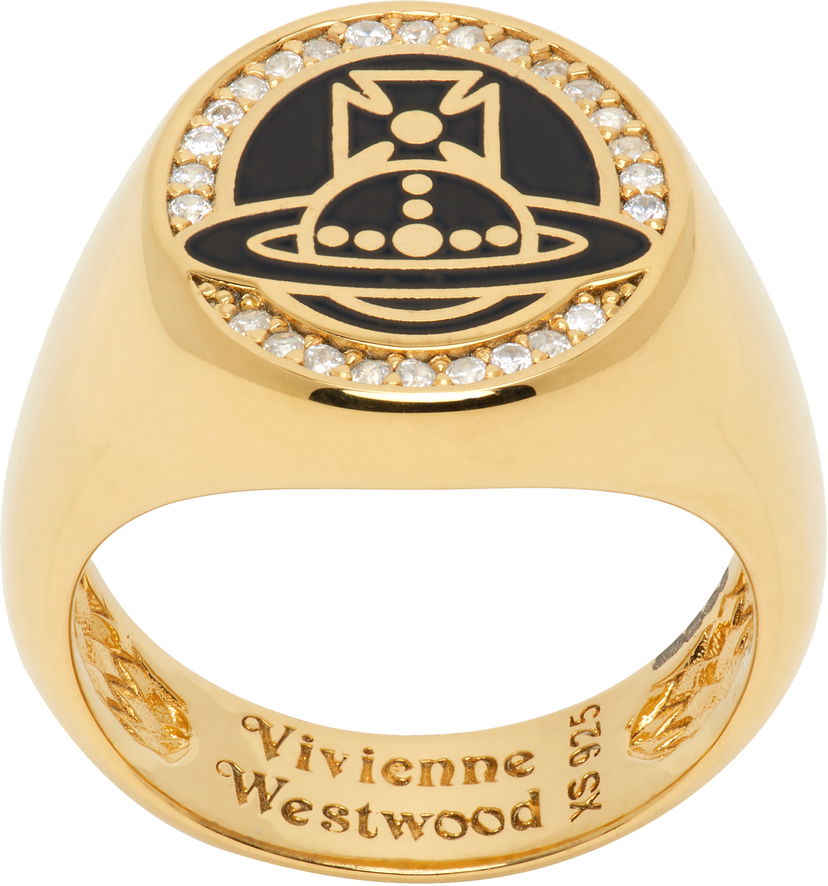 Sormus Vivienne Westwood Vivienne Westwood Gold-Tone Sussex Ring Keltainen | 64040186-01R867-
