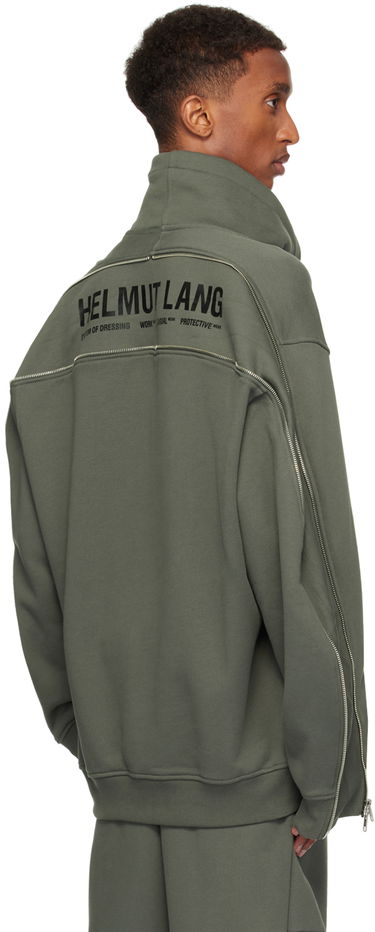 Huppari Helmut Lang Helmut Lang Suitcase Quarter-Zip Sweatshirt Vihreä | O06HM501, 3