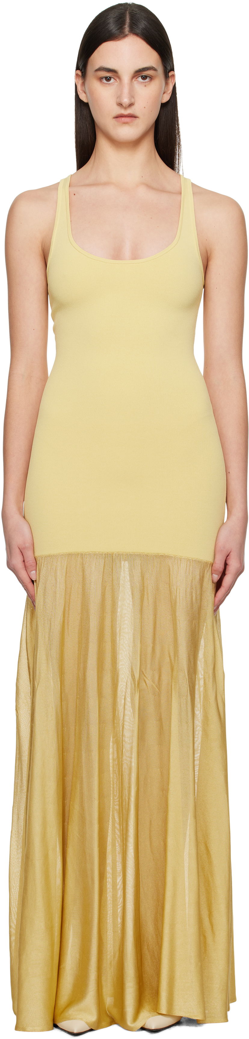 Mekko TOTEME TOTÊME Tank Maxi Dress Keltainen | 251-WRD0180-YA0138