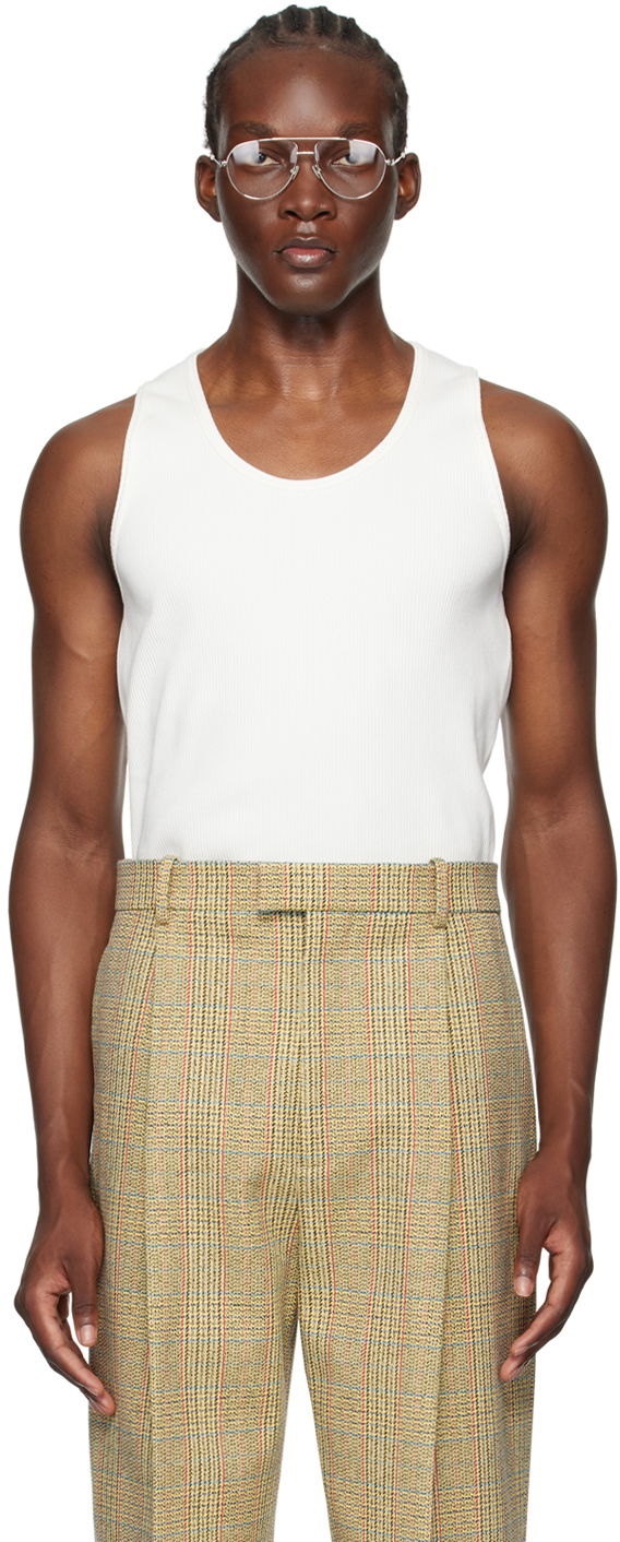 Tankkitoppi Bottega Veneta Rib Tank Top Valkoinen | 799593 V3Z60 9071