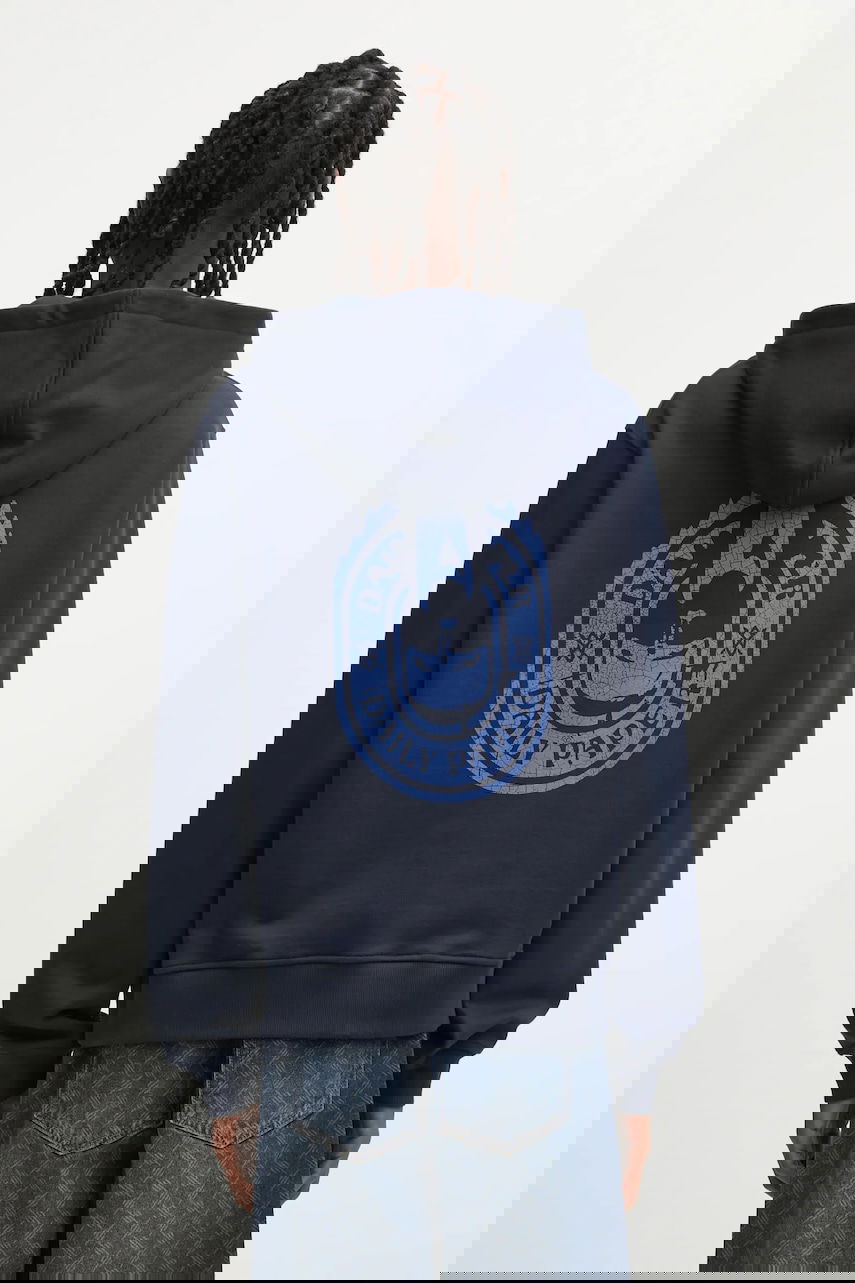 Huppari DAILY PAPER Daily Paper Candle Label Graphic Print Hoodie Tummansininen | 2521106, 0