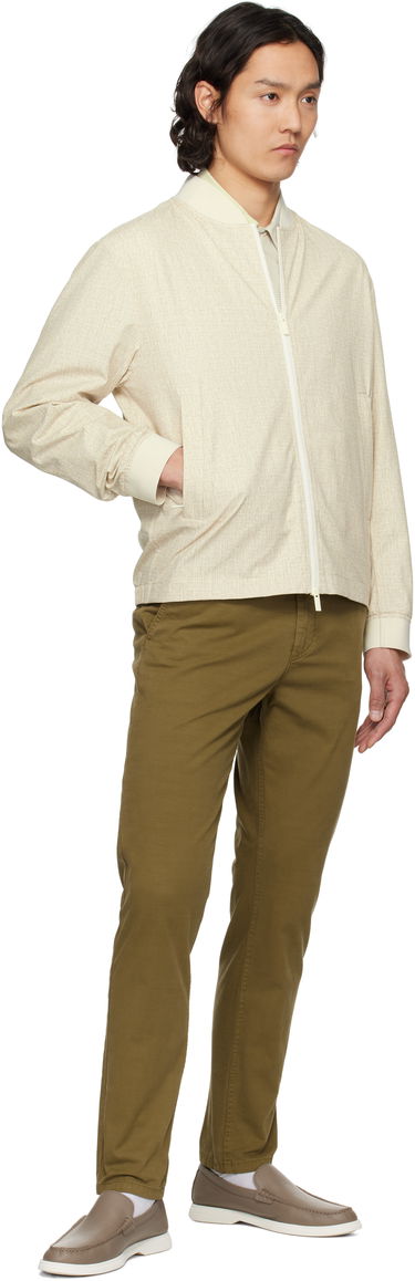 Bomber-takki BOSS BOSS Slim-Fit Bomber Jacket Beige | 50539477, 3