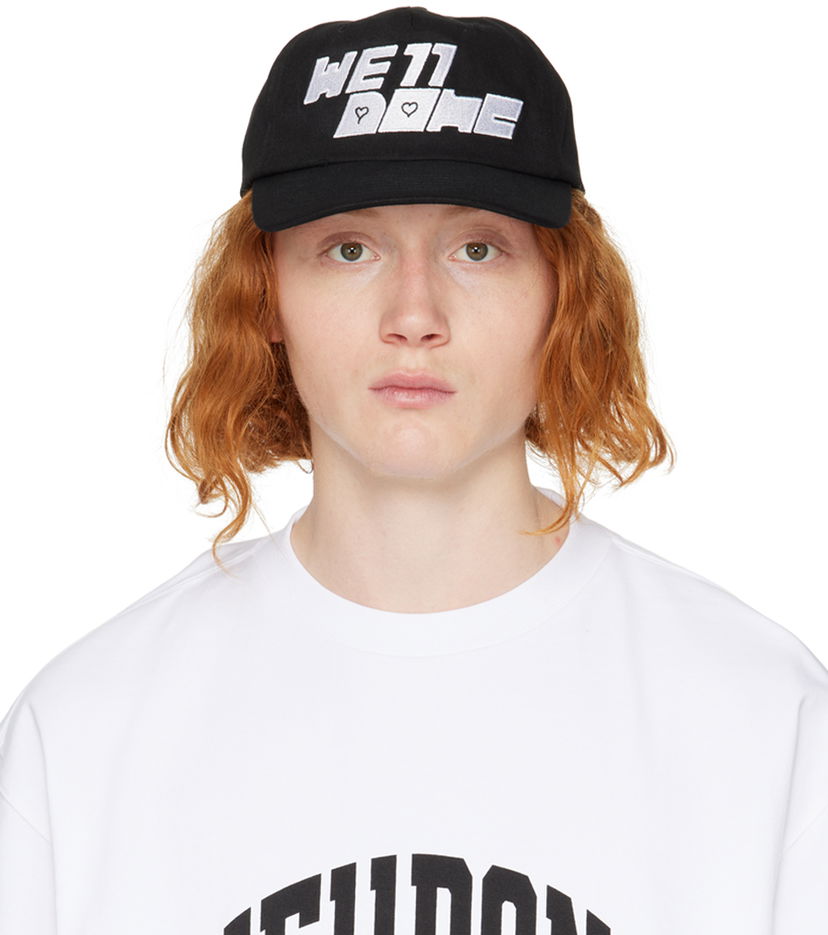 Korkki We11done We11done Square Logo Washed Cap Musta | WD-AH3-22-416-U-BK