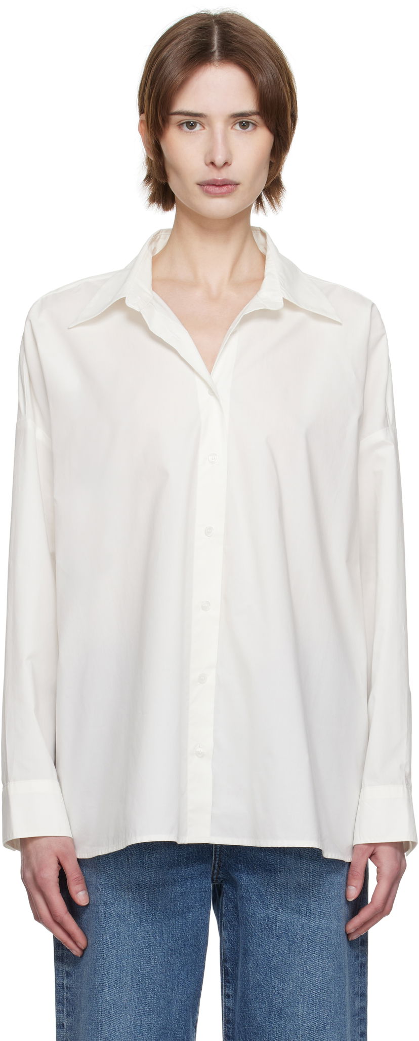 Paita AGOLDE AGOLDE Roux Relaxed-Fit Shirt Valkoinen | A7354-1769