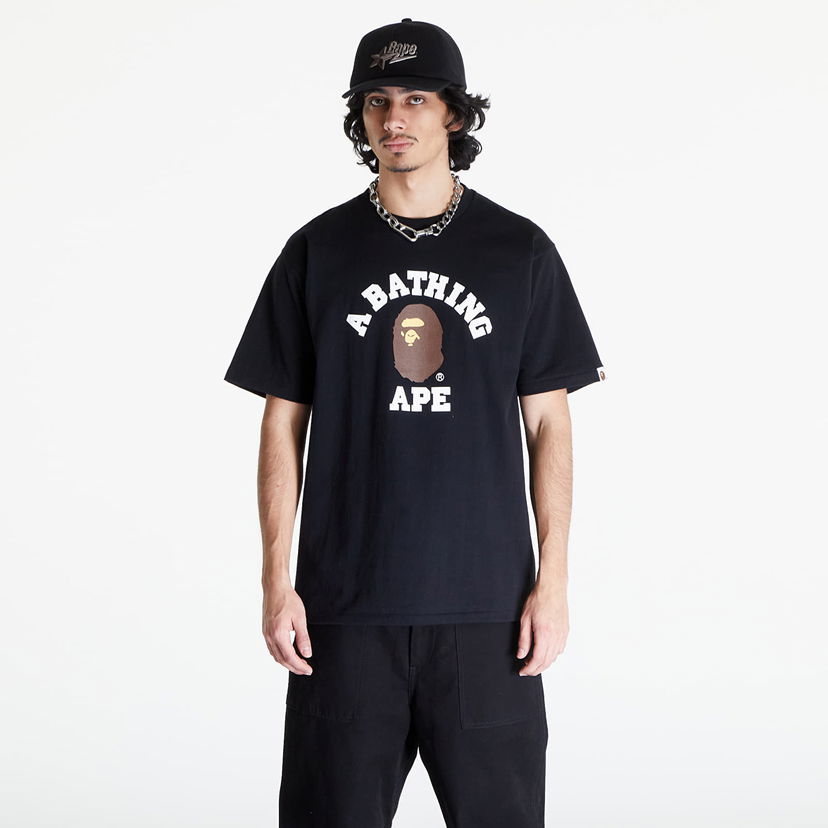 T-paita BAPE College Tee Musta | 001TEK301001M BLK