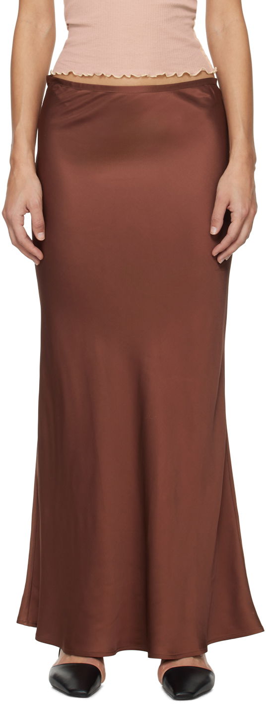 Hame Baserange Maxi Skirt Ruskea | SKDYF-VI-SP24